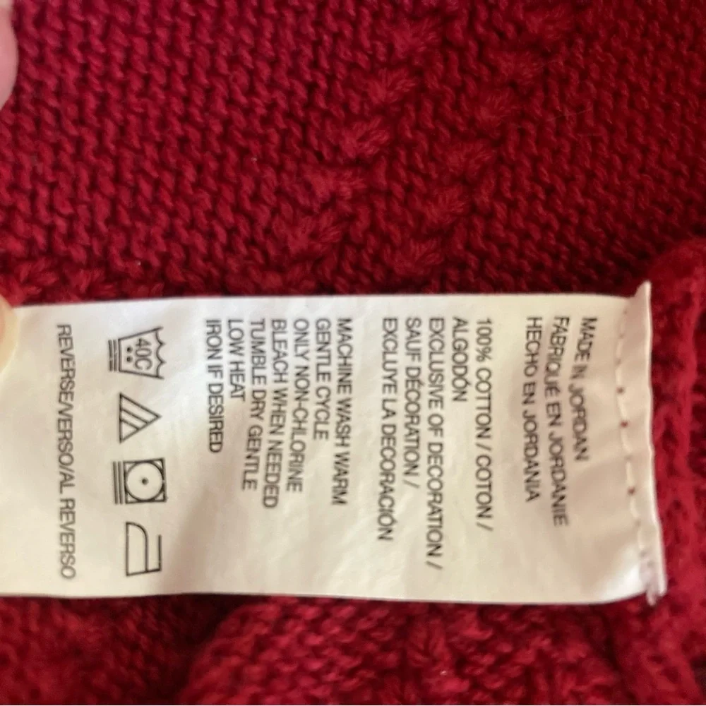 Izod Men's 100% Cotton Red Crewneck Sweater Size L
